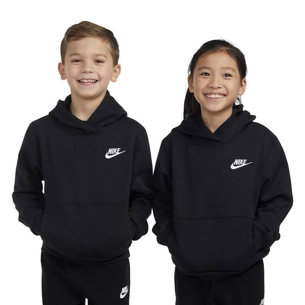 Nike Sportswear Club Fleece Pullover Kids Hoodie Black NWT in‎ packaging